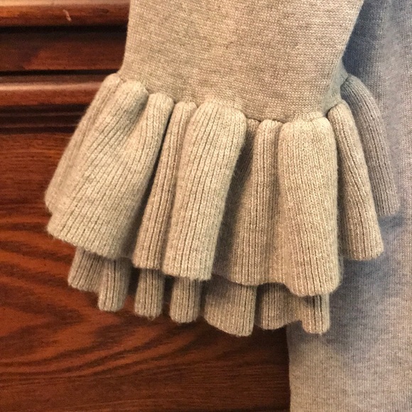 Grey Ruffled Cardigan - Picture 2 of 2